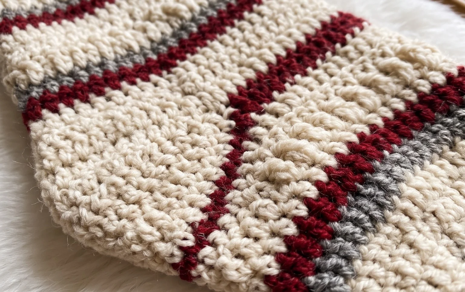 Country Cottage Stocking Crochet Pattern