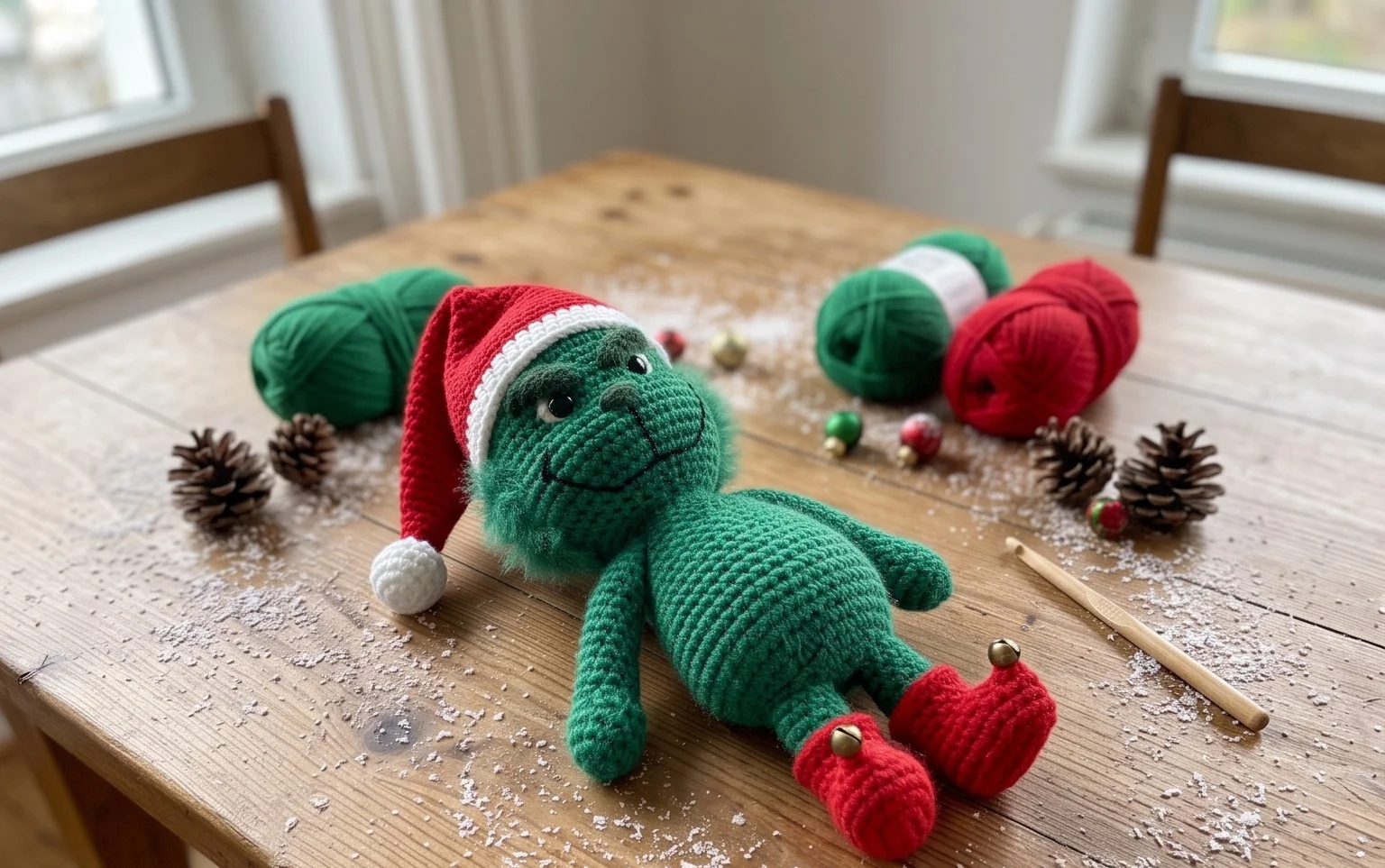 Weihnachtsgrouch häkeln: Kostenlose Amigurumi Anleitung