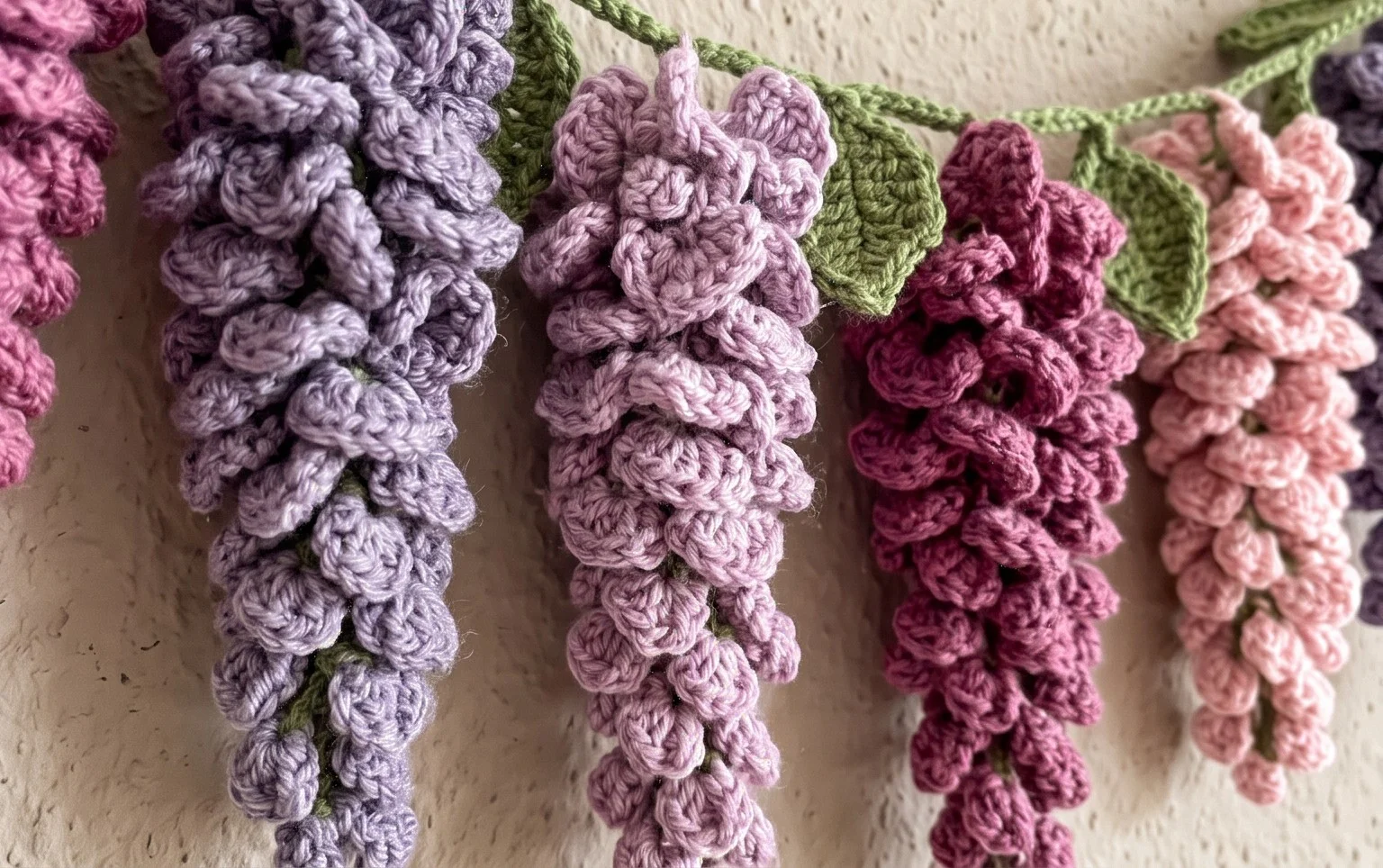 5 Crochet Wisteria Door Garland Free Patterns
