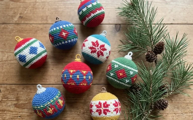 Weihnachtskugeln häkeln: Anleitung für schöne Hüllen