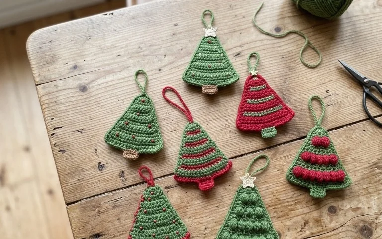 Einfacher Christbaumschmuck: Kostenlose Häkelanleitung