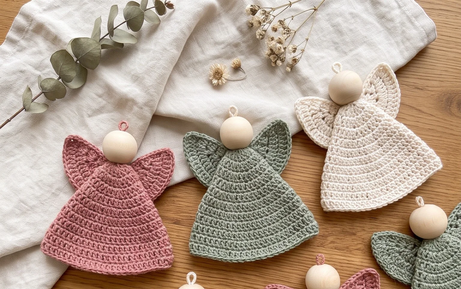 Engel häkeln aus 2 Granny Squares: Kostenlose Anleitung