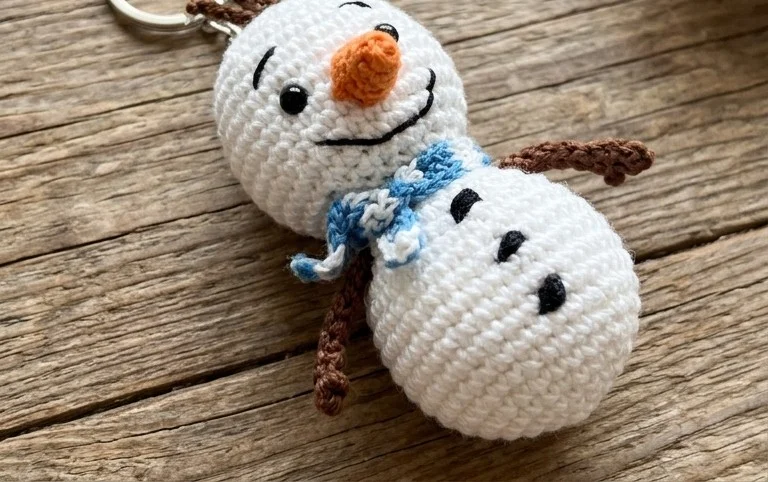 Crochet Olaf Keychain Pattern for Fans