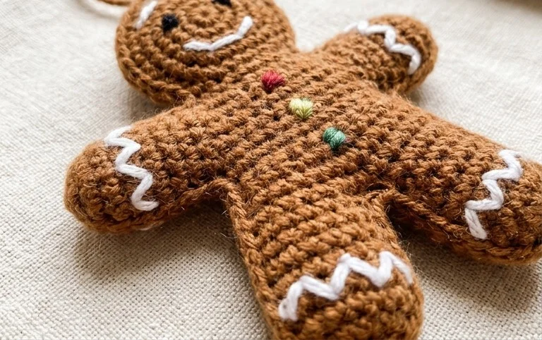 Gingerbread Man Ornament Free Crochet Patterns - DIY Magazine