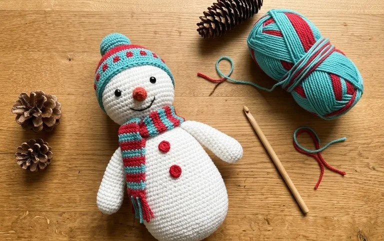 Weebee-Schneemann häkeln: kostenlose Anleitung für Anfänger